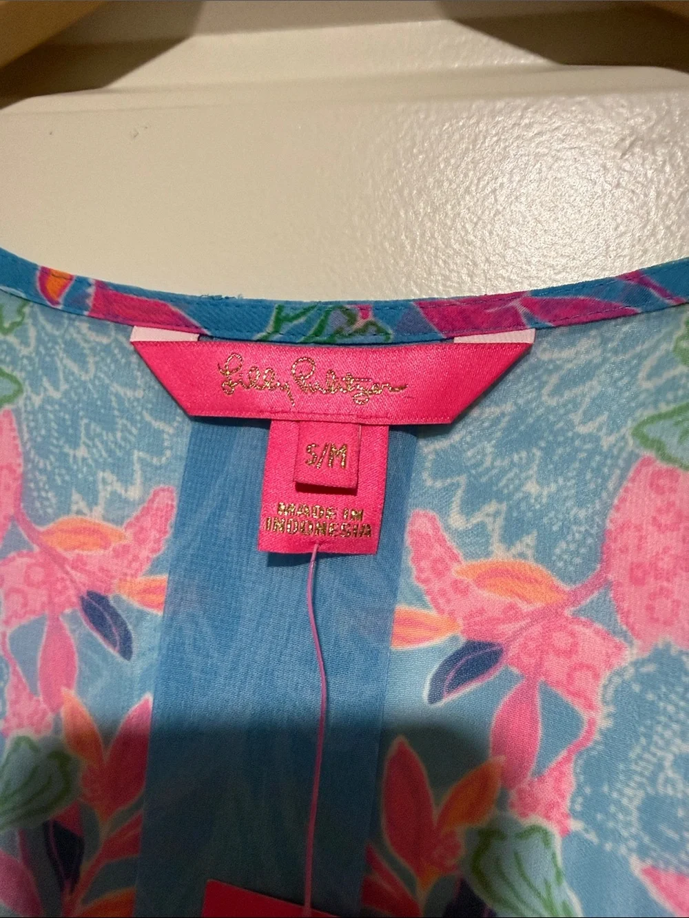 Lilly Pulitzer Frey Maxi cover up Kaftan size S/M turquoise NEW
